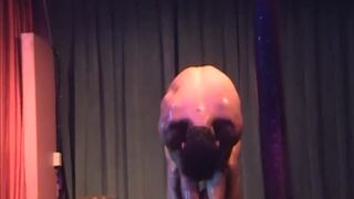 British Stripper Rimmed and Sucked by one more Favourable Audience Member - 2 image
