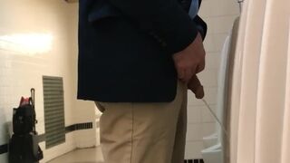 Spying Straight Cock at the Urinals - 1 image