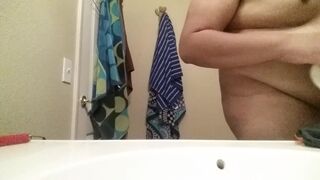 Tiny Dick Chubby Boy Loves To Show Off Before, Inside, And After Shower - 1 image