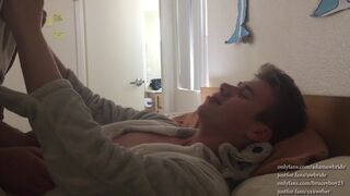 Boyfriends Making out in Onesies