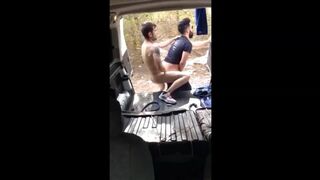 Guy Gets Fucked BB in his Truck while Cruising the Woods - 1 image