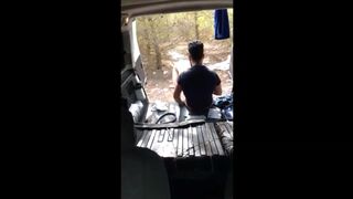 Guy Gets Fucked BB in his Truck while Cruising the Woods - 3 image