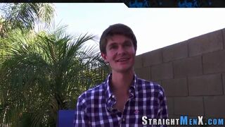 Twink straighty tugs dick