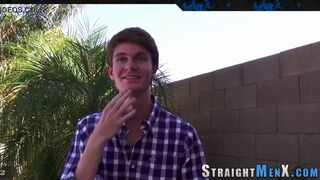 Twink straighty tugs dick