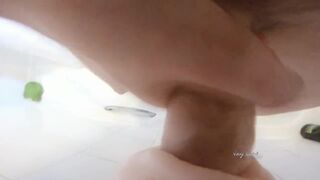 Hot collared Jay Lane face fuck POV and cums on camera lens