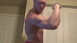 Muscle Jock Worship With Flexing - 1 image
