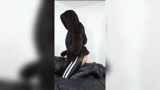 Fuck soft leathers in a mink jacket - 2 image
