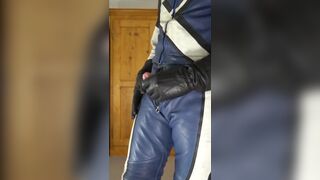 Blue vintage biker suit - 3 image