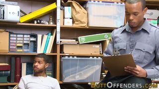 Black thief gets rimmed and fucked