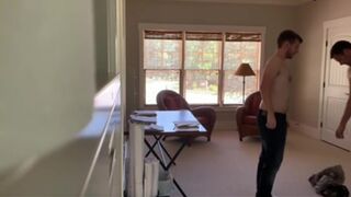 College Boy Intimate with Hairy Italian, Rim and Swallow