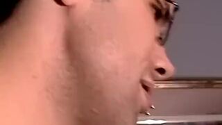 Joe Schmoe sucking on two big dicks at the same time