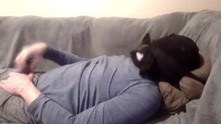 Gagged with tights Alan is back in the nack