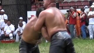 Mature Daddy Wrestling Turkish Oil Wrestling - 1 image