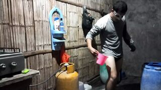 homemade porn, my stepbrother bathes naked after having fucked me like his whore - 1 image