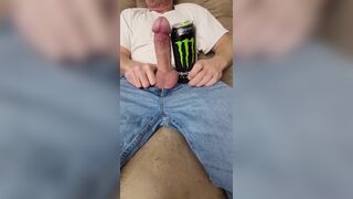 Solo male shows how big his cock is leads to big cumshot powerful cumshot - 7 image