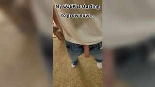 Solo male shows how big his cock is leads to big cumshot powerful cumshot - 9 image