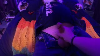 Caged puppy gets tied up, blindfolded, and teased - 14 image