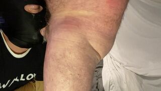 Insatiable faggot cocksucker earning another alpha nut