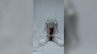 Kigurumi Zentai Cat Wearing Swimsuits Cums Twice