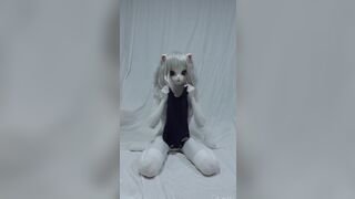 Kigurumi Zentai Cat Wearing Swimsuits Cums Twice - 2 image