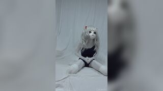 Kigurumi Zentai Cat Wearing Swimsuits Cums Twice - 7 image