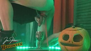 Hold little devil by the balls, bound, milk his twink cock until cumshot, make him drink his own cum