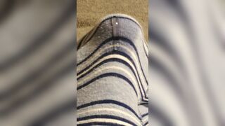 Precum flowing through underwear