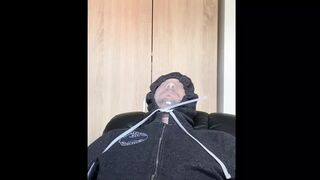 BHDL - MULTIPLE LATEX GLOVE BREATHPLAY TRAINING - Breathplay Training with Latex Glove Zip Tied over my Head - 1 image