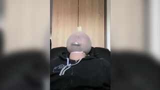 BHDL - MULTIPLE LATEX GLOVE BREATHPLAY TRAINING - Breathplay Training with Latex Glove Zip Tied over my Head