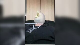 BHDL - MULTIPLE LATEX GLOVE BREATHPLAY TRAINING - Breathplay Training with Latex Glove Zip Tied over my Head