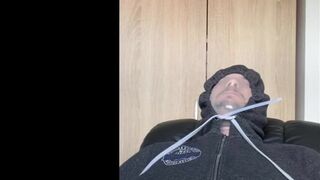 BHDL - MULTIPLE LATEX GLOVE BREATHPLAY TRAINING - Breathplay Training with Latex Glove Zip Tied over my Head - 2 image
