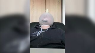 BHDL - MULTIPLE LATEX GLOVE BREATHPLAY TRAINING - Breathplay Training with Latex Glove Zip Tied over my Head