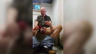 Construction worker relaxing in man cave - 12 image