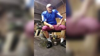 Football coach explains and demonstrates sounding