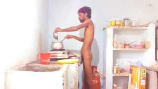Part 4 Hot boy Rajesh Playboy 993 Cooking video. Uncut cock, fingering and spanking - 11 image