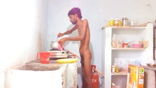 Part 4 Hot boy Rajesh Playboy 993 Cooking video. Uncut cock, fingering and spanking - 6 image