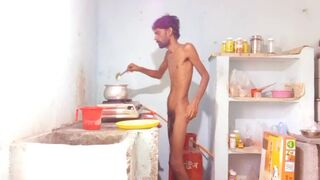 Part 4 Hot boy Rajesh Playboy 993 Cooking video. Uncut cock, fingering and spanking - 7 image