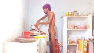 Part 4 Hot boy Rajesh Playboy 993 Cooking video. Uncut cock, fingering and spanking - 8 image