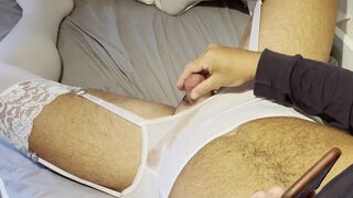Small Dick masturbation in stockings - 11 image