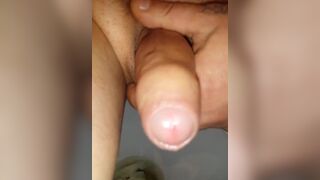 tattooed dick is touching masturbating and pissing  cum