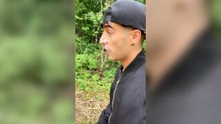 Walking outdoor with cum on face - cum walk and jerk off with cum covered face - 3 image