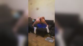 Twink-Slut in white Adidas_Socks shows himself to you and uses his greedy, fucking asshole really rough and hard - 14 image