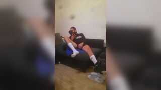 Twink-Slut in white Adidas_Socks shows himself to you and uses his greedy, fucking asshole really rough and hard - 3 image