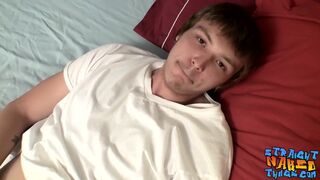 Sexy butt Noah Radford jerking off his long strong dick