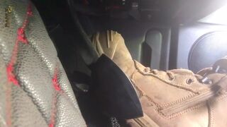 WORN OUT SAFETY BOOTS - PEDAL PUMPER