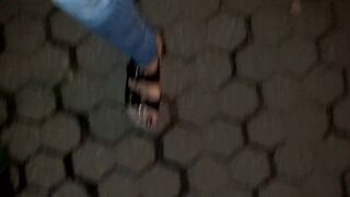 crossdresser in public - sexy feet and sexy platform sandals - 6 image