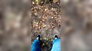 Chubby guy masturbates in the woods, a week of abstinence. Lots of sperm - 11 image
