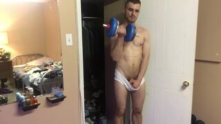 Jock Works Out in Tighty Whities and Slowly Strips - 12 image