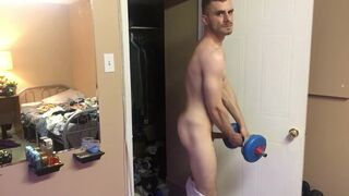 Jock Works Out in Tighty Whities and Slowly Strips - 15 image