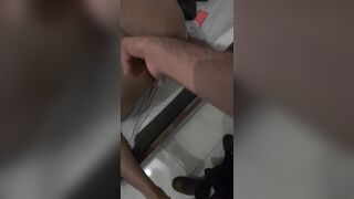 Putito sucking wattle of hairy male